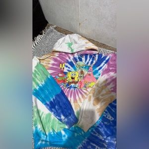 tye dye spongebob hoodie